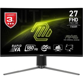 Resim MSI 27" MAG 27C6PF 1920x1080 (FHD) 16:9 CURVE 1500R RAPID VA 180HZ 0.5MS (GTG) ADAPTIVE-SYNC GAMING MONITOR 