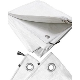 Resim Beyaz Renk Ebatlı Branda, 8x8 Çadır 140 Gr/m2 Su Geçirmez Kamyon Saman İnşaat Gölgeleme Çadırı 