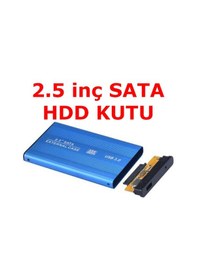 Resim 2.5 İnç Sata Harddisk Kutusu - Sata Hdd Kutu - Mavi Renk 
