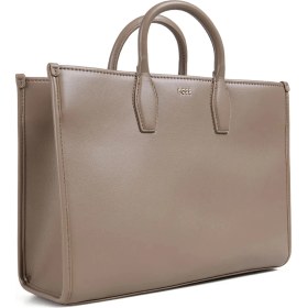 Resim Boss %60 Polyester, %40 Poliüretan Açık Kahve Kadın Tote Çanta Sandy Med Tote 