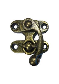 Resim Kancalı Yay Gözü, Ahşap Kutu Klipsi - Küçük, Antik, 1 Adet 