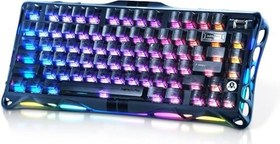 Resim GravaStar Mercury V75 HE Hall Effect Manyetik Switch Gaming Klavye, Hot-Swappable, Rapid Trigger, 8000Hz, 0.125ms Ultra Düşük Gecikme, Kablolu, RGB Işıklı, İngilizce Q 