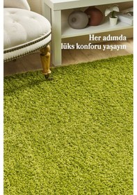 Resim Modern Desensiz Yeşil Halı Salon Halısı Oturma Odası Halısı Çocuk Halısı Yumuşak Halı Özel Ölçü Halı Yeşil 