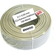 Resim 2+1 0.50 MM Cca Kamera Kablosu 100 Metre 