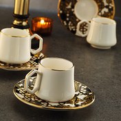 Resim Sandro Moreno 1453 Burçlar Geometrik Gold 12 Parça 6 Kişilik Kahve Fincan Takımı 90 ML 