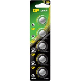Resim GP CR1620 3V Lityum Blister Düğme Pil 5'li 