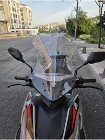 Resim MOTOCAM Yamaha MiO Aerox Siperlik Ön Cam Şeffaf Renkli 54cm 4mm 