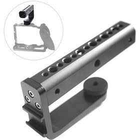 Resim Mufunye Hafif Alüminyum Gimbal Üst Tutma Kolu, 1/4" Ve 3/8" Vida Delikli, Ronin S Ve Feiyu İçin Pratik Ters Kullanım 