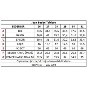 Resim Kadın Kot Pantolon Rins Yıkama Rins Yıkama 