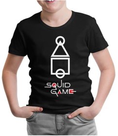 Resim Squid Game-Final Game Siyah Çocuk Tshirt 