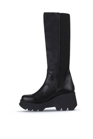 Resim Bueno Shoes Siyah Deri Kadın Dolgu Topuklu Çizme 01wz8405 