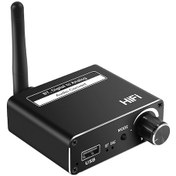 Resim Ximistore9 Siyah D18 Bluetooth 5.0 Alıcı - Dijital-analog Ses Dönüştürücü, Usb Disk Çalma, Optik/koaksiyel Giriş 