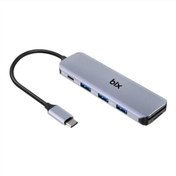 Resim Bix Type-C to TF SD Kart Okuyucu PD USB 3.0 Hub Çoklayıcı Dönüştürücü Adaptör 