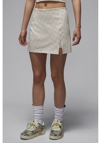 Resim Nike Jordan Brooklyn Slim Fit High Rise Knit Skort Kadın Yüksek Bel Dar Kesim Taytlı Etek Şort Bej Kahverengi - Bej 
