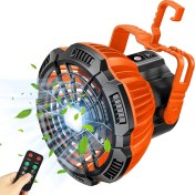 Resim Sunsky X10 USB Şarjlı LED Işık Turuncu ile Uzaktan Kumanda Fanı (Yurt Dışından) 