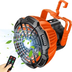 Resim Sunsky X10 USB Şarjlı LED Işık Turuncu ile Uzaktan Kumanda Fanı (Yurt Dışından) 