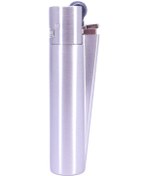 Resim Clipper Özel Kutusunda Metal Çakmak - Mat Gümüş (Brushed Silver) 