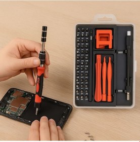 Resim Büro Ev Ofis Atölye Tamirci Takım Çantası İçin Manyetik 42 Uçlu Saatçi Tornavida Seti 
