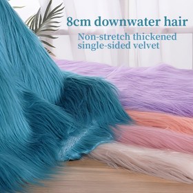 Resim 1 adet Canlı Mavi 8 cm Uzun Pile Kumaş - El ile Önceden Kesilmiş, 17,7x9,8 İnç - DIY Projeleri, Yemek Çanta Yapımı ve Dikiş Malzemeleri için İdeal, Canlı Renk, Polyester, Yalnızca Elde Yıkanabilir 