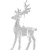 Resim Homyl Yılbaşı Ağacı Asılı Dekorasyon Elk Hayvan Dekoru 15cmx9cm 