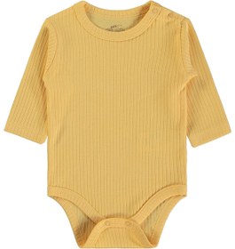 Resim Minidamla Uzun Kol Basic 3'lü set 1-18 Ay Çıtçıtlı Badi - Sarı - Sarı / 12-18 Ay 
