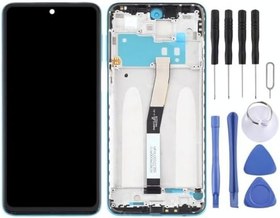 Resim Xiaomi Redmi ile Uyumlu Note 9 Pro Lcd Ekran Dokunmatik Full Çıtalı Açık Mavi 