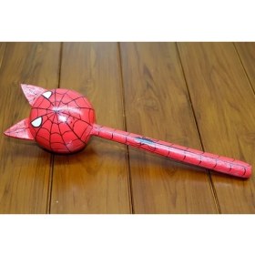Resim Ponna Buğz Ahşap Kedili Spiderman Marakas Tekli Polos:24 
