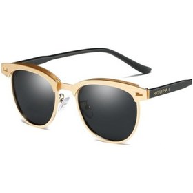 Resim Agoodshop Zaklına Polarize Güneş Gözlüğü - Yuvarlak Metal Çerçeve - Üniseks - Model: 0911 Altın 