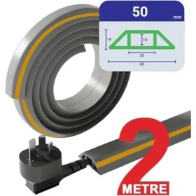 Resim Renklimestore Esnek Kablo Kanalı Şeritli GRI/GT-KK09 