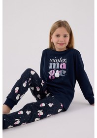 Resim Rolypoly Kız Çocuk Lacivert Pijama Takımı Rp3712-c-v1 Lacivert 