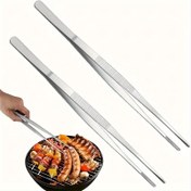 Resim Paslanmaz Çelik Yemek Çatalı Seti, 2 Parça Hassas Mutfak Çıngırak, BBQ Aksesuarları, Büfe Restoran Servis Araçları, Mutfak Aletleri - 25,4 cm 