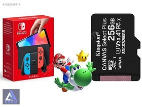 Resim Çipli Nintendo OLED | 50 Oyunlu 256 GB Kart | Takaslı Asem 
