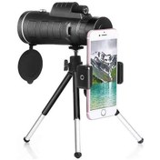 Resim Telefon İçin Monoküler Teleskop 40x60 Zoom Pusula Telefon Klibi İle Akıllı Telefon İçin Uygun Ahşap 