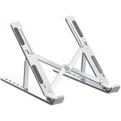 Resim Torima Jx-18 Gümüş Laptop Standı Macbook Notebook Katlanabilir Metal Taşınabilir Laptop Standı 