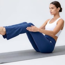 Resim TOMMY LIFE TOMMYLIFE Siyah Esnek Yüksek Bel Spor Performans İspanyol Paça Tayt, T19BY-94686 