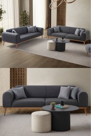 Resim EDSY HOME Rebull 3+3 Koltuk Takımı Antrasit 