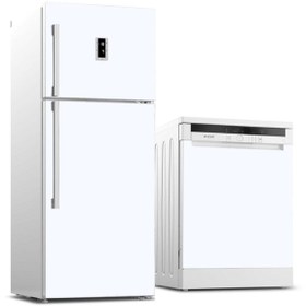 Resim Vip tasarım Buzdolabı Ve Bulaşık Makinesi 2 Metre X 100 Cm Kaplama Folyo Parlak Beyaz 
