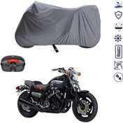 Resim YAMAHA VMAX Arka Çanta Uyumlu Motosiklet Branda Su Geçirmez Motor Branda 