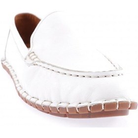 Resim Dgn 603-23y Kadin Dikiş Detayli Loafer Ayakkabi 603-2109-R0198 Beyaz 