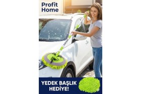 Resim Normadia Çok Fonksiyonlu Mikrofiber Araba Yıkama Fırçası Teleskopik Uzun Sap 