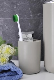 Resim Saban Diş Fırçalık Ve Macunluk Bej 