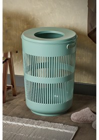 Resim İronika Solara Dekoratif Kirli Çamaşır Sepeti Oyuncak Sepeti 60 Litre - Yeşil Yeşil 