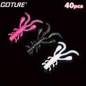 Resim Goture 40 adet Yumuşak Yem Lure'ları Bass & Blackfish için - Gerçekçi Hammerhead Shrimp Tasarımı, Canlı Renkler (Pembe/Siyah/Beyaz), Dayanıklı TPE Malzeme, Dahil, Tatlı Su & Tuzlu Su Balıkçılığı için İdeal, Bass Balıkçılığı Lure'ları, Şık Lure Tasarımı, Yansıtıcı Lure Tasarımı 