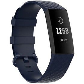 Resim Xdfind 18mm Gümüş Renk Toka Tpu Bilek Kayışı İzle Bandı Fitbit Charge 4 / Charge 4 Se / Charge 3 / Charge 3 Se, Boyut: S Lacivert 