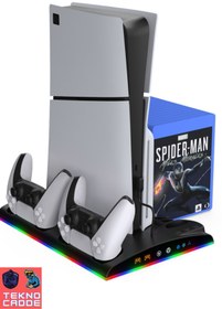 Resim beboncool Tp3570 Ps5 Slim Disk Ps5 Slim Dijital Ps5 Disk Ps5 Dijital Rgb Joystick Şarj Stand Soğutucu Fan 