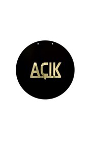 Resim mars tasarım Ahşap Ayna Pleksi Açık KapalıYönlendirme Tabelası Mağaza Kapı Yönlendirme 