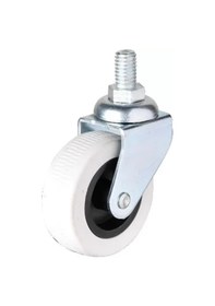 Resim Hts 322 - 50x20 Mm Gri Vidalı Teker 4 Adet Siyah 