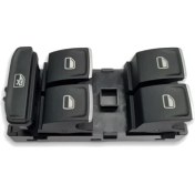 Resim BSG Seat Ateca 2016-2022 Sol Ön Kapı Cam Düğmesi Takımı Tuşları Krom Uçlu Kırmızı Işık 5G0959857G 