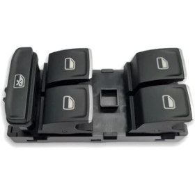 Resim BSG Seat Ateca 2016-2022 Sol Ön Kapı Cam Düğmesi Takımı Tuşları Krom Uçlu Kırmızı Işık 5G0959857G 