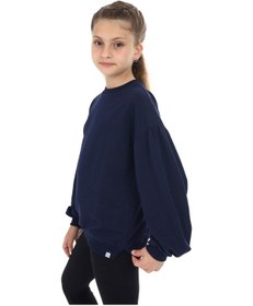Resim Toontoy Kız Çocuk Kolları Balon Okul Sweatshirt Lacivert 